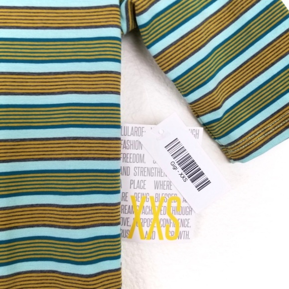 LuLaRoe Gigi Shirt Bundle Striped T-shirt Set XXS - Picture 3 of 7